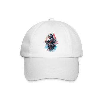 Epischer Gamer Cyber Assassine Punk mit Rüstung - Baseballkappe - Weiß/Weiß - Vorne
