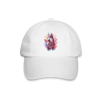 Epischer Gamer Cyber Assassine aus der Zukunft - Baseballkappe - Weiß/Weiß - Vorne