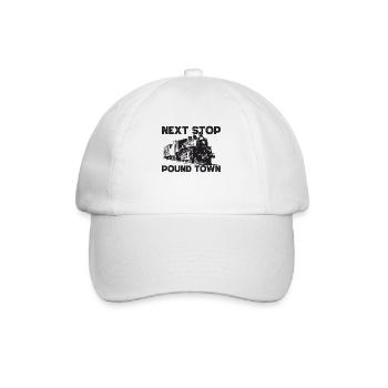 N�chste Station Pound Town Trainer Erwachsener Hum - Baseballkappe - Weiß/Weiß - Vorne