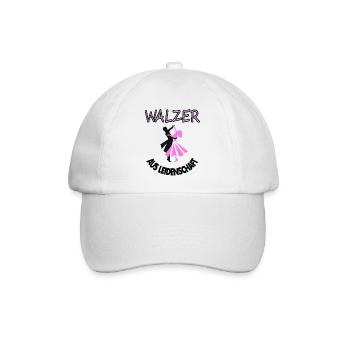 Walzer aus Leidenschaft Tänzerin Tanzpaar Geschenk - Baseballkappe - Weiß/Weiß - Vorne