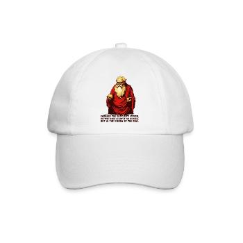 Diogenes’ Weisheiten über Einfachheit - Baseballkappe - Weiß/Weiß - Vorne