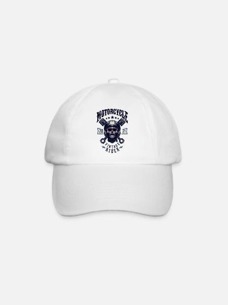 Reiter Schädel - Baseballkappe - Weiß/Weiß