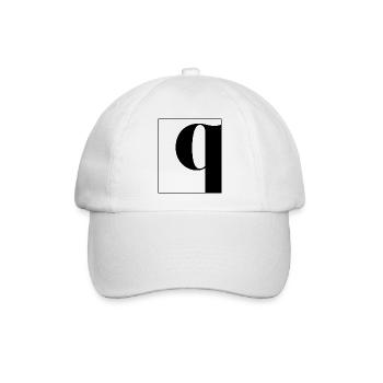 Buchstabenalphabet q - Baseballkappe - Weiß/Weiß - Vorne