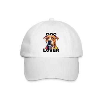 Dog Lover American Stafford - Baseballkappe - Weiß/Weiß - Vorne