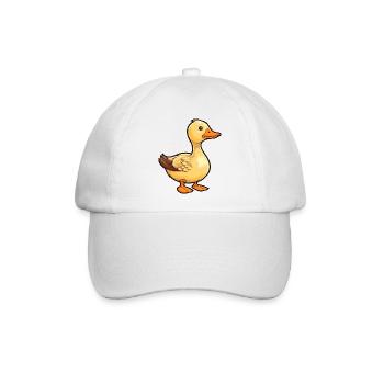 Kleine Ente im Comic-Stil - Baseballkappe - Weiß/Weiß - Vorne