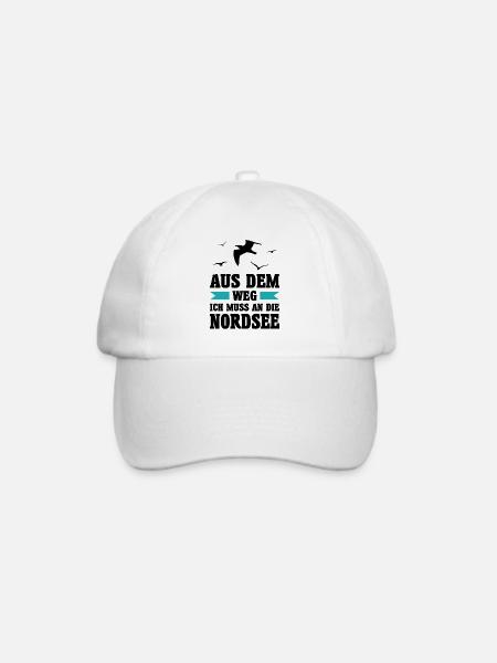 Nordsee Meer Möwe Möwen Urlaub Norden See Geschenk - Baseballkappe - Weiß/Weiß