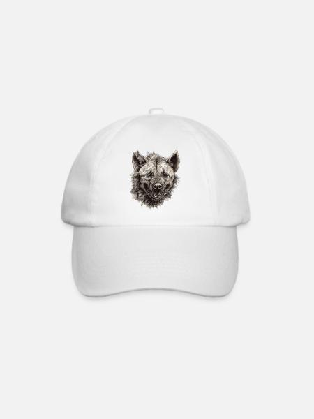 Hyäne Hyänenkopf Wild Afrika Wildnis - Baseballkappe - Weiß/Weiß