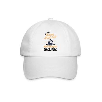Skunk Spruch Stinktier - Baseballkappe - Weiß/Weiß - Vorne