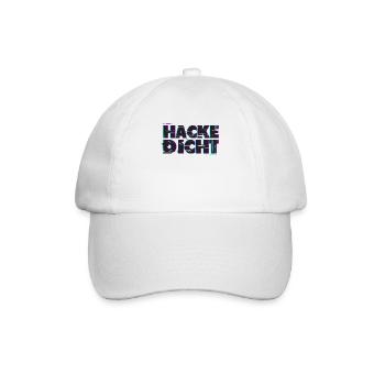 Hacke Dicht - Party - Baseballkappe - Weiß/Weiß - Vorne
