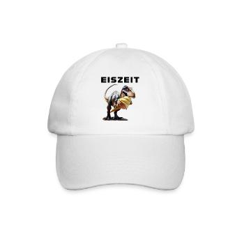 Eiszeit mit Dinosaurier - Baseballkappe - Weiß/Weiß - Vorne