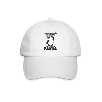 Pandas Sind Süß Ich Bin Süß Also Bin Ich Ein - Baseballkappe - Weiß/Weiß - Vorne