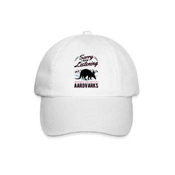 Erdferkel Geschenk Aardvark - Baseballkappe - Weiß/Weiß - Vorne