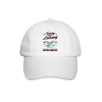 Gottesanbeterin Geschenk Mantis Fangschrecke - Baseballkappe - Weiß/Weiß - Vorne