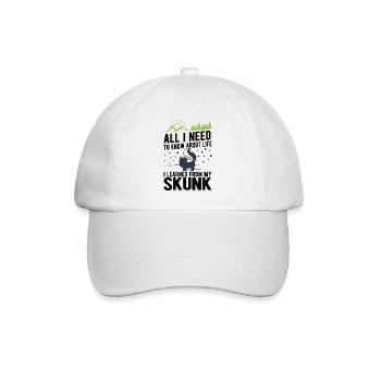 Skunk Spruch Stinktier - Baseballkappe - Weiß/Weiß - Vorne