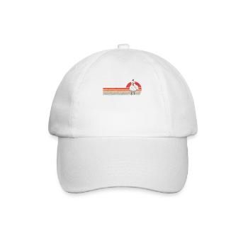 Hühner Retro Huhn Vintage - Baseballkappe - Weiß/Weiß - Vorne