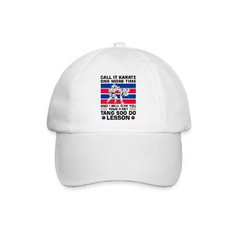 Tang Soo Do Geschenk - Baseballkappe - Weiß/Weiß - Vorne