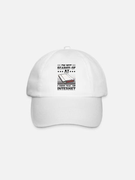 90er Jahre Nostalgie Retro 90er Jahre Dial Up - Baseballkappe - Weiß/Weiß