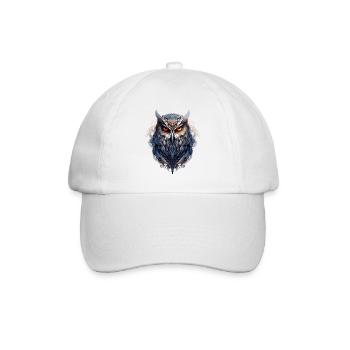 Süße Eule mit großen Augen - Baseballkappe - Weiß/Weiß - Vorne