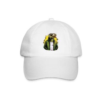Streetstyle-Krokodil | Krokodil-Liebhaber - Baseballkappe - Weiß/Weiß - Vorne