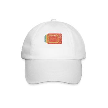 Mikrowelle Retro Vintage Farbe - Baseballkappe - Weiß/Weiß - Vorne