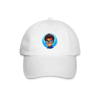 Lebhafter Kinderporträt mit Brille - Baseballkappe - Weiß/Weiß - Vorne
