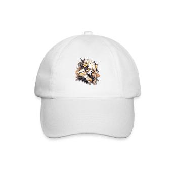 Totenkopf - Baseballkappe - Weiß/Weiß - Vorne