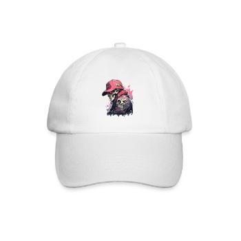 Totenkopf - Baseballkappe - Weiß/Weiß - Vorne
