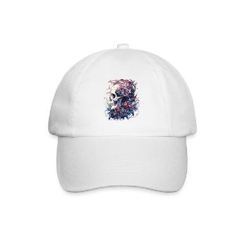 Totenkopf - Baseballkappe - Weiß/Weiß - Vorne