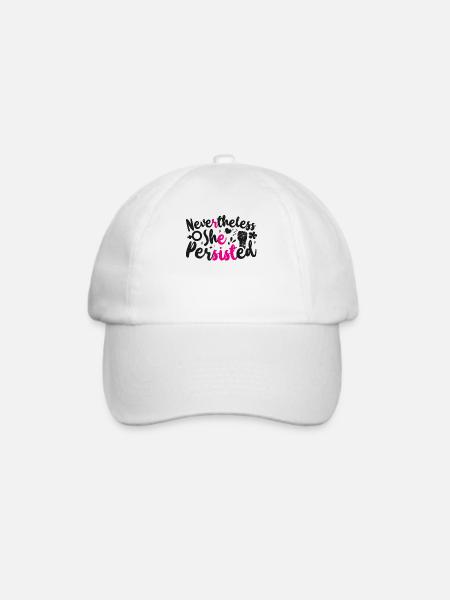 Feminist Nevertheless She - Baseballkappe - Weiß/Weiß