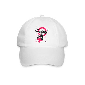 Feminist Feminist Af - Baseballkappe - Weiß/Weiß - Vorne