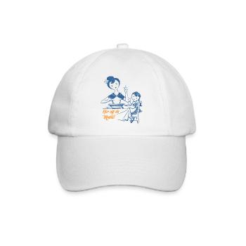Hör off de Muddi (Mundart-Retro-Edition) - Baseballkappe - Weiß/Weiß - Vorne