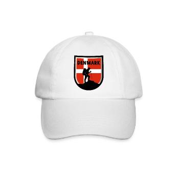 Dänemark Flagge Skandinavien Dänische Flagge Reise - Baseballkappe - Weiß/Weiß - Vorne