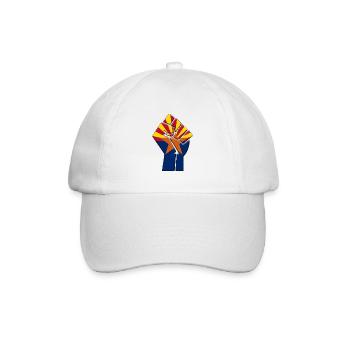 Bundesstaat Arizona Flagge Stolz Einheimische Heimat Familie - Baseballkappe - Weiß/Weiß - Vorne
