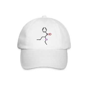 Frau glücklich mit Tattoo und Geschenk. - Baseballkappe - Weiß/Weiß - Vorne
