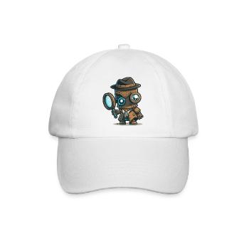Detektiv-Bot - Baseballkappe - Weiß/Weiß - Vorne