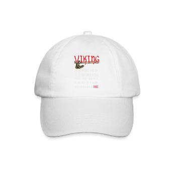 Wikinger Fan Geschenk Barbarben Wikinger Krieger - Baseballkappe - Weiß/Weiß - Vorne