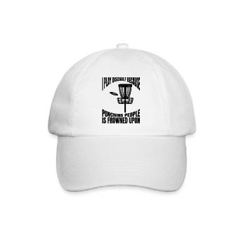 Discgolf Spruch Discgolfer lustige Discgolfspieler - Baseballkappe - Weiß/Weiß - Vorne