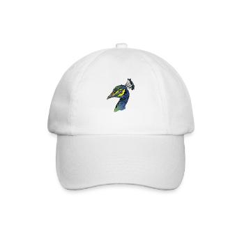 Pfau Vogel Farben Tier Tierpark - Baseballkappe - Weiß/Weiß - Vorne