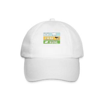 ICH LIEBE KÜHE - Baseballkappe - Weiß/Weiß - Vorne