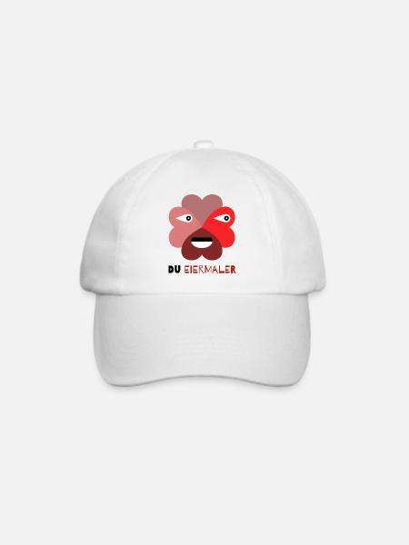 Du Eiermaler - Baseballkappe - Weiß/Weiß