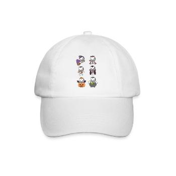 Zebra Halloween Teufel Kürbis Vampier Kostüm - Baseballkappe - Weiß/Weiß - Vorne