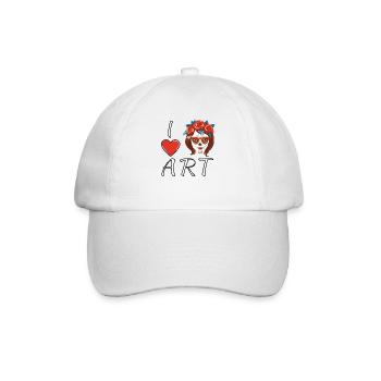 I LOVE ART MUERTOS - Baseballkappe - Weiß/Weiß - Vorne