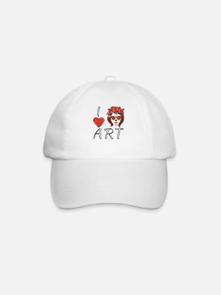 I LOVE ART MUERTOS - Baseballkappe - Weiß/Weiß