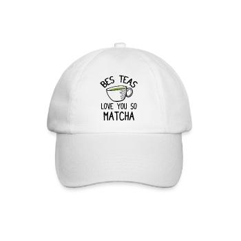 Grüntee-Liebhaber Japanischer Matcha-Latte-Drink - Baseballkappe - Weiß/Weiß - Vorne