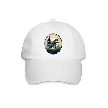 Waldbewohner Wolf - Baseballkappe - Weiß/Weiß - Vorne