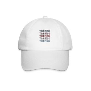 Vintage USA Stadt - Retro Toledo - Baseballkappe - Weiß/Weiß - Vorne