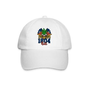 Haiti Haitian Flagge Ayiti Haitianer I Geschenk - Baseballkappe - Weiß/Weiß - Vorne
