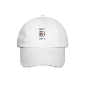 70er Retro Name Vintage Personalisieres Rita - Baseballkappe - Weiß/Weiß - Vorne