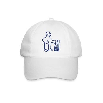 Stopp Bürokratie lustiges Bild Geschenkidee Büro - Baseballkappe - Weiß/Weiß - Vorne