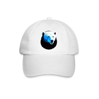 Eisbär Majestät Illustration - Baseballkappe - Weiß/Weiß - Vorne